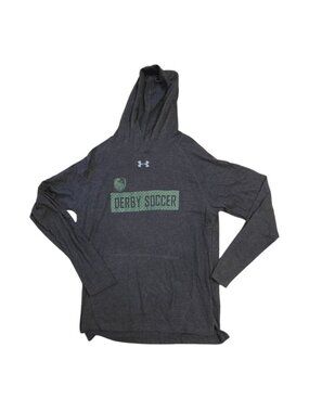 Under Armour Derby KS Soccer Hoodie HeatGear Loose Fit Gray Medium Long Sleeve